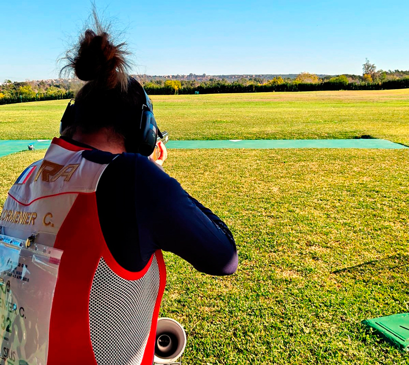 El equipo francés está presente para competir en la ISSF World Cup Shootgun Tangier Morocco