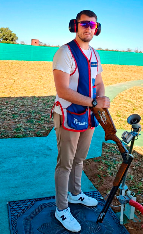 El equipo francés está presente para competir en la ISSF World Cup Shootgun Tangier Morocco